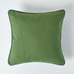 Housse de coussin uni Vert foncé, 45 x 45 cm - Vert foncé - Homescapes