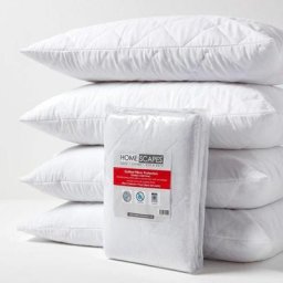Lot de 4 protège oreillers en polycoton 50 x 75 cm - Blanc - Homescapes