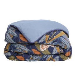 Couette imprimée La Florale - Chaude 350g/m2 - 140x200cm Bleu Calin