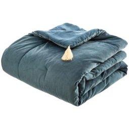 Edredon en velours - 80 x 180 - Bleu - Livraison gratuite - Bleu