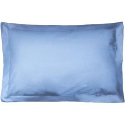 Taie d'oreiller uni 100% coton ALTO 50x80 cm - Bleu Belle ile
