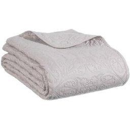 Dessus de lit et 2 taies d'oreillers arabesques - 240 x 260 cm - Taupe - Livraison gratuite - Taupe