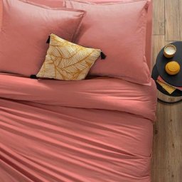 Atmosphera - Housse Couette 2 places 240x220cm rose brush créateur d'intérieur - Blush