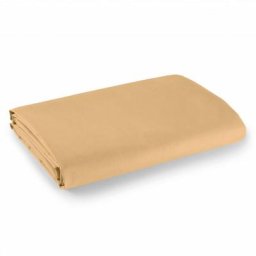 Drap plat 1 place et 2 places 100% coton/57 fils/cm - taupe - 240 x 300 cm pour lit 2 places