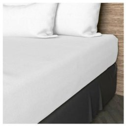 Drap Housse, Coton 57 Fils, Blanc, par Soleil D'ocre 90 x 200 cm - Blanc