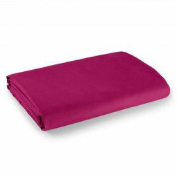 Drap plat 1 place et 2 places 100% coton/57 fils/cm² - fushia - 240 x 300 cm pour lit 2 places