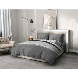 Home Linge Passion - diffus Parure de Couette Microfibre couleurs - Gris, matière - microfibre,