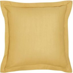 Taie d'oreiller carrée 100% coton 63 x 63 cm essential - jaune ocre