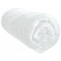 Soleil D'ocre - Couverture microfibre polaire 220x240 cm blanc, par Blanc