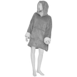 Plaid sweat flan gris S-M - Atmosphera créateur d'intérieur - Gris foncé