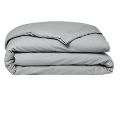 Housse de couette TODAY Essential - 140 x 200 cm - 1 personne - 100% Coton uni - Acier
