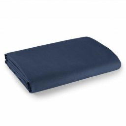 Drap plat 100% coton / 57 fils/cm - marine - 180 x 290 cm pour lit 1 place - Marine