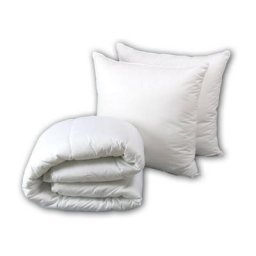 Pack couette microfibre 220x240 cm avec 2 oreillers 60x60 cm