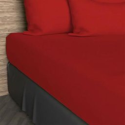 Soleil D'ocre - 610807 So Drap Housse Coton Rouge 200 x 90 cm