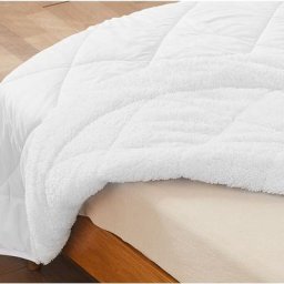 Couette 240x260 Toute saison réversible - Coutil sherpa respirant Hiver - Microfibre 75g/m² Été