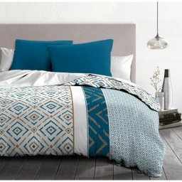 Home Linge Passion - ethno bleu cobalt Parure de Couette Microfibre tailles - 220 x 240 cm