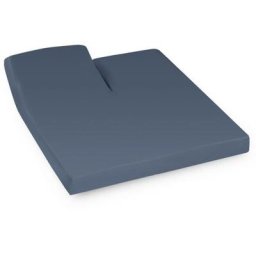 Drap housse relaxation uni 100% coton alto - tr Tête relevable uniquement 2x70x190 cm - Bleu Jean