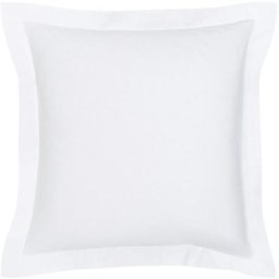 Taie d'oreiller carrée 100% coton 63 x 63 cm essential - blanc craie