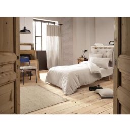 L'effet Papillon - Housse de couette gaze de coton Luxe 140 x 200 cm 1 personne pampa - Naturel