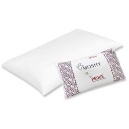 Moshy petit oreiller 90 cm blanc avec double taie d'oreiller 100% coton et 100% polyester microfibre