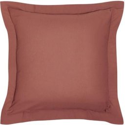 Taie d'oreiller carrée 100% coton 63 x 63 cm essential - orange terracotta
