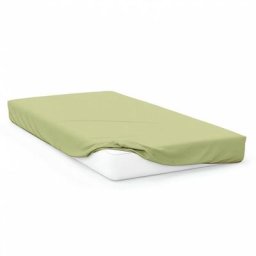 Soleil D'ocre - Drap housse bébé en jersey vert 60x120 cm - Vert