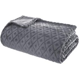 Atmosphera - Plaid losange - 180 x 230 cm - Gris - Livraison gratuite - Gris