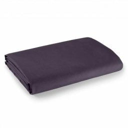Drap plat 1 place et 2 places 100% coton/57 fils/cm - prune - 240 x 300 cm pour lit 2 places