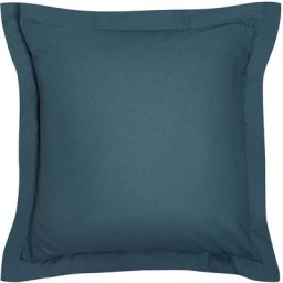 Taie d'oreiller carrée 100% coton 63 x 63 cm essential - bleu paon