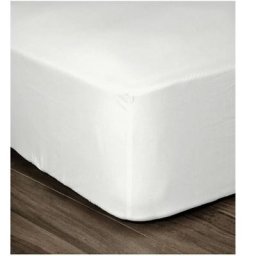 LOVELY HOME Drap Housse 100% coton 160x200x30 cm blanc