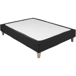 Terre De Nuit - Cache-sommier coton jersey noir 120x190 à 130x200 - Noir