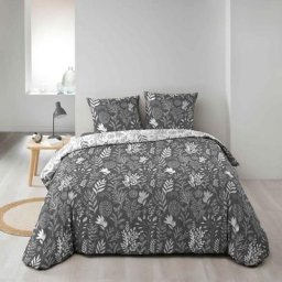 Douceur D'intérieur - Housse de couette imprimée 240 x 220 cm + 2 taies 100% coton Suzanne