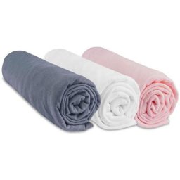 Bbla - Lot de 3 Draps housse Jersey 100% Coton - 40x80 / 40x90 cm