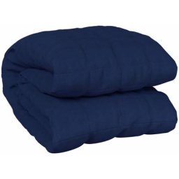 Vidaxl - Couverture lestée Bleu 200x220 cm 13 kg Tissu Bleu