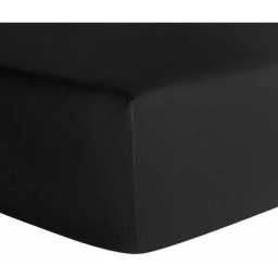 Drap housse coton 90 x 190 cm - Noir