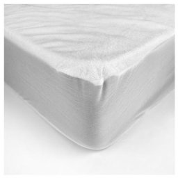 Protège matelas imperméable 140X200 cm bouclette - Blanc
