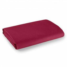 Drap plat 1 place et 2 places 100% coton/57 fils/cm - rouge - 180 x 290 cm pour lit 1 place - Rouge