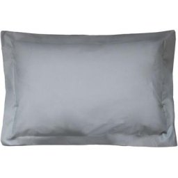 Taie d'oreiller uni 100% coton alto 50x80 cm - Gris Alu