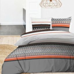 Soleil D'ocre - Parure housse de couette en coton 57 Fils/cm2 220x240 cm evasion blanc par Blanc