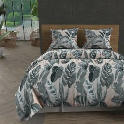 Tropic Parure Housse de Couette Coton 57 Fils, Vert, par Soleil D'ocre 260 x 240 cm - Vert