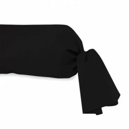 Soleil D'ocre - Taie de traversin, Coton 57 Fils, Noir, par 45 x 135 cm - Noir
