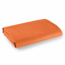 Drap plat 1 place et 2 places 100% coton/57 fils/cm - orange - 180 x 290 cm pour lit 1 place