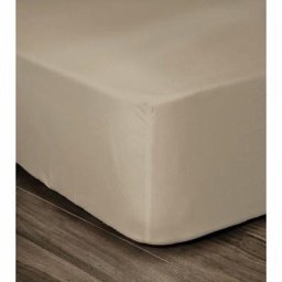 Drap Housse 100% coton 180x200x30 cm beige - Lovely Home