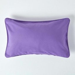 Housse de coussin Uni Violet, 30 x 50 cm - Violet - Homescapes