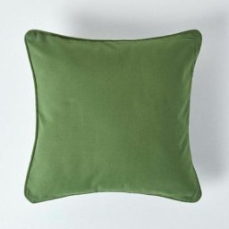 Housse de coussin uni Vert foncé, 30 x 30 cm - Vert foncé - Homescapes