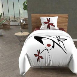 Parure de lit Ava 140x200 cm - Blanc