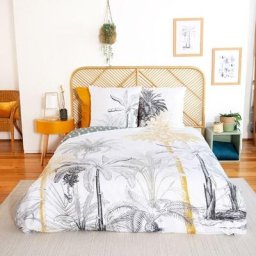 Parure de lit soli en coton bci adouci 260x240 cm - Vert