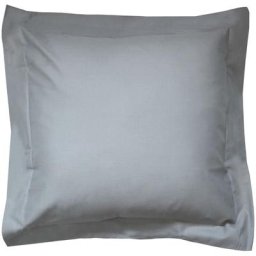 Taie d'oreiller uni 100% coton ALTO 65x65 cm - Gris Alu