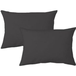 Taie d'oreiller lago polyester microfibre 50x70 cm - Noir