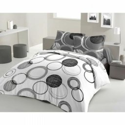 Lovely Home - Parure de couette Coton audace - Anthracite - 240x260 cm